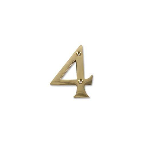 D01254 Duratool Numeral , 3" , Brass , No '4'