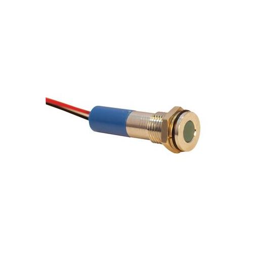 Q8F3CXXB12E Apem LED Indicator 8mm Flush Blue 12V