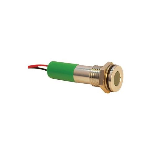 Q8F3CXXG12E Apem LED Indicator 8mm Flush Green 12V