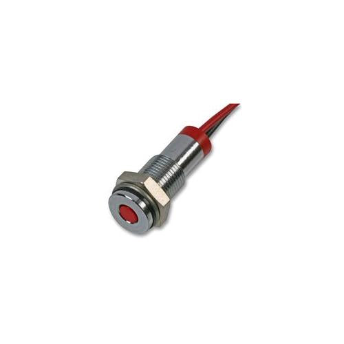 Q6F7CXXR12E Apem LED Indicator 6mm Flush Red 12V