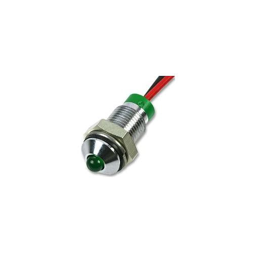 Q6P7CXXG12E Apem LED Indicator 6mm Proud Green 12V