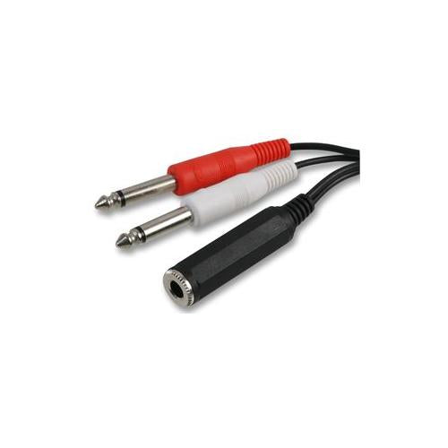 PSG03105 Pro Signal Lead, 6.3mm Stereo To 2X P -0.5M Cable
