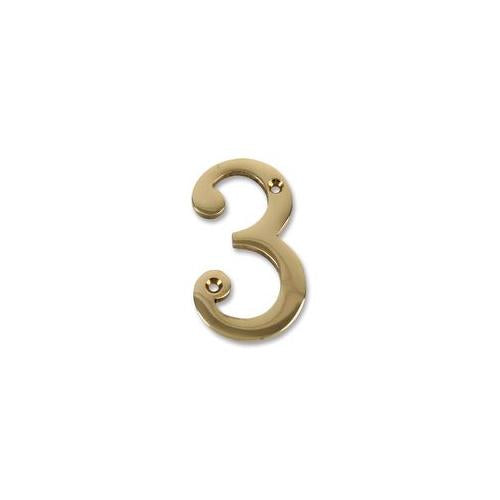 D01253 Duratool Numeral , 3" , Brass , No '3'