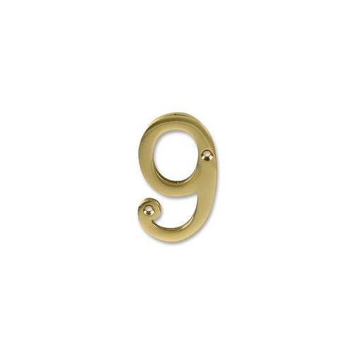 D01259 Duratool Numeral , 3" , Brass , No '9'