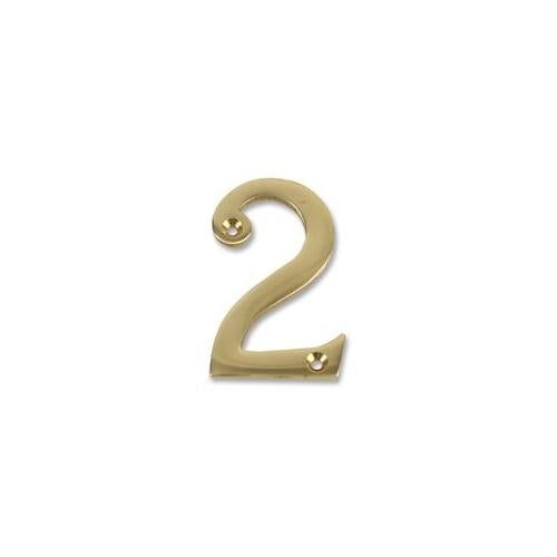 D01252 Duratool Numeral , 3" , Brass , No '2'