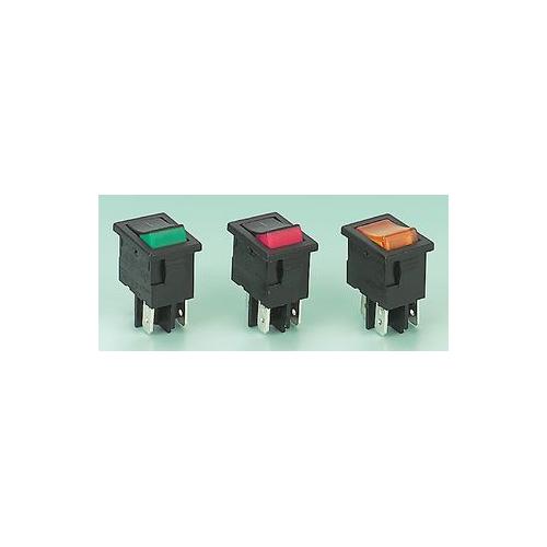 H8550XBAAA Arcolectric Switches Rocker Switch , DPST , Black/Red , I/O