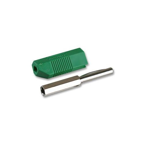 553-0400-01 Deltron Plug, 4mm, Stackable, Green