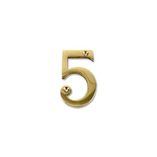 D01255 Duratool Numeral , 3" , Brass , No '5'