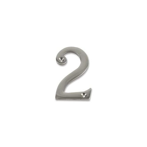 D01264 Duratool Numeral , 3" , Chrome , No '2'