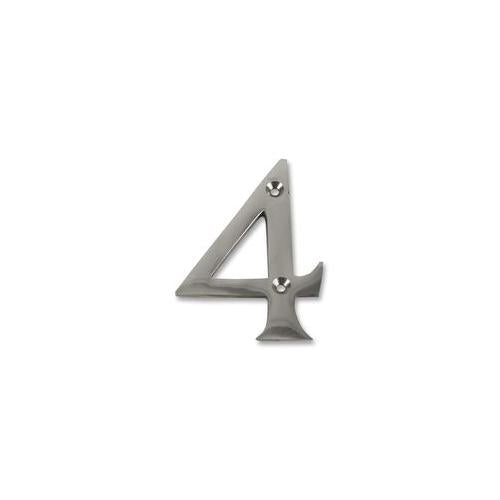 D01266 Duratool Numeral , 3" , Chrome , No '4'