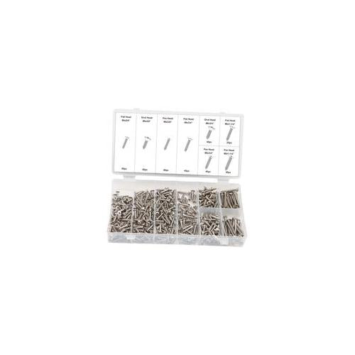 D01886 Duratool Screw Assortment , S/Steel , 420 pieces