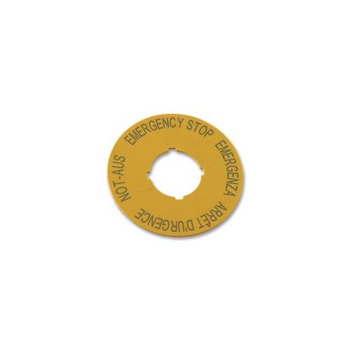 M22-XBK1 Moeller Label , Emergency Stop , 4 Language