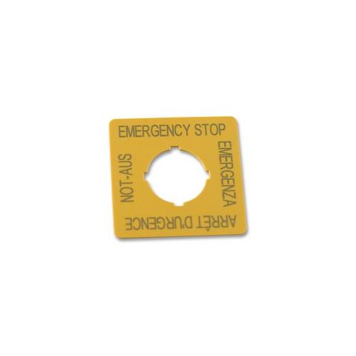 M22-XYK1 Moeller Label , Emergency Stop , 4 Language