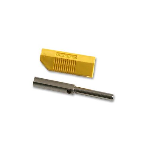 553-0700-01 Deltron Plug, 4mm, Stackable, Yellow