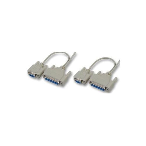 PSG90340 Pro Signal Lead , Null Modem , 9Way-25Way D Sockets