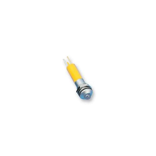 190A2352 CML Innovative Technologies LED, M8, 24Vdc, Matt Chrome, Yellow