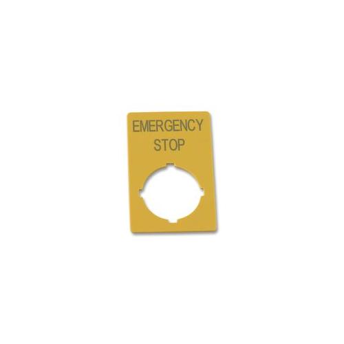 M22-XZK-GB99 Moeller Label , Emergency Stop , English