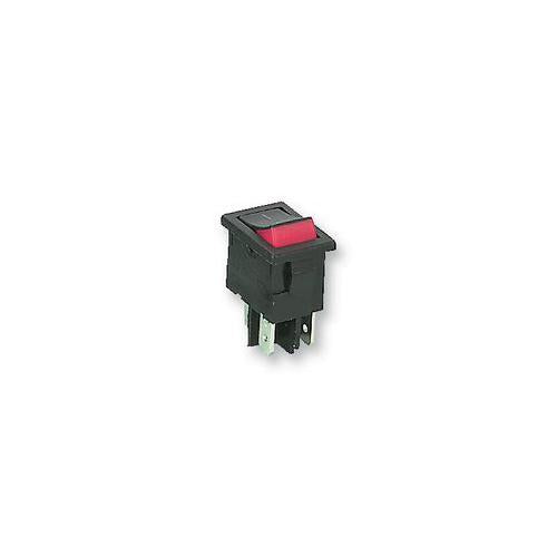H8500XBAAA Arcolectric Switches Rocker Switch , SPST , Black/Red , I/O