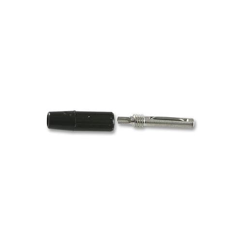 550-0100-01 Deltron Plug, 4mm, Black, 10A