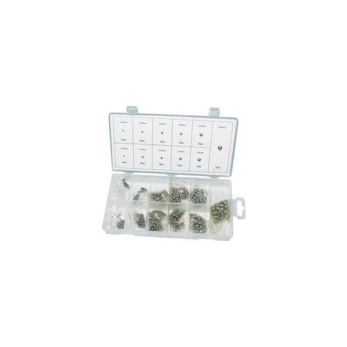 D01897 Duratool Steel Ball Assortment , 450 pieces
