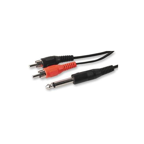 PSG03435 Pro Signal 6.35 Plug To 2X Phono Plugs,