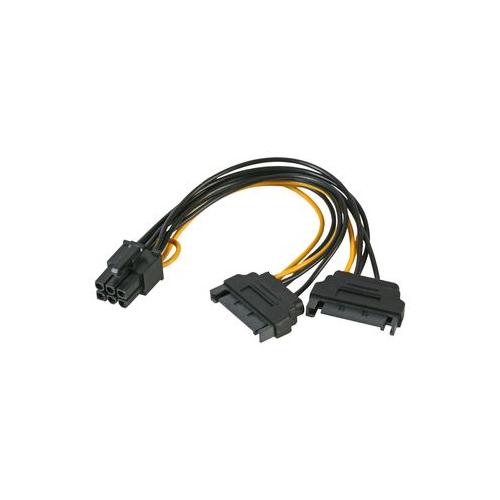 AK-CBPW13-15 Akasa Lead , 2X SATA Power To 6 Pin Pcie
