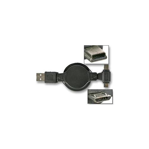 PLUGSPSET9 Lead , USB2.0 , Retractable , Mini/Micro B
