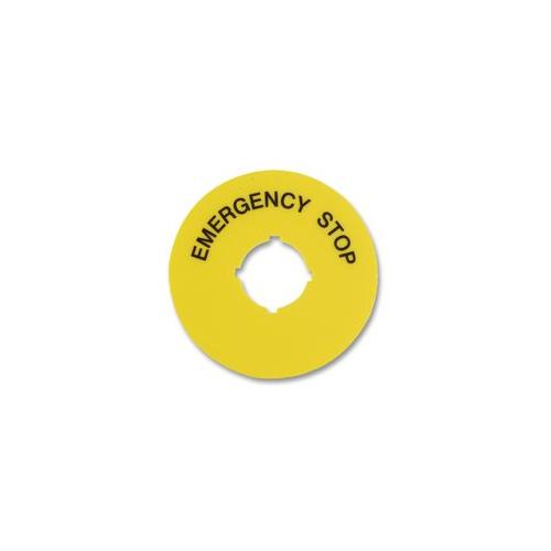 B3-7603-2 Imo Precision Controls Emergency Stop Label , Yellow