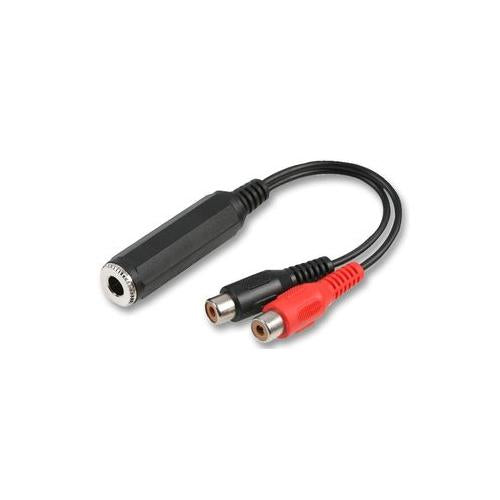 PSG03436 Pro Signal 6.35 Mono Socket To 2X Phono Sockets