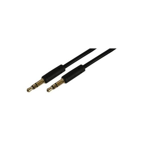 PSG03743 Pro Signal 3.5mm Cable Lead , Stereo , Slim , Black , 0.5M
