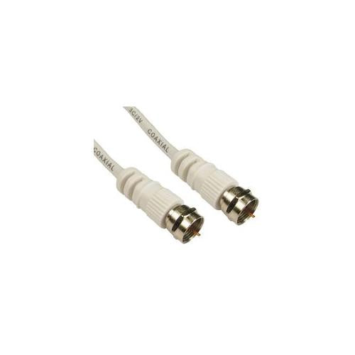2FW-03 Cable Lead 3M F Type Male to Male White