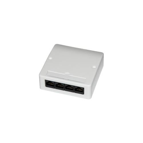 008-001-011-01 Connectix Cabling Systems Wall Outlet , 4 Way Cat5E , Vertical