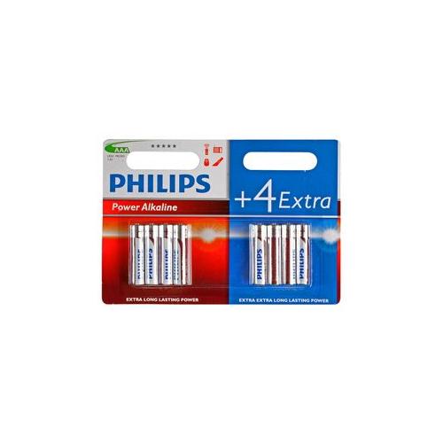 PHILR03P8BP Philips Battery , Power Alkaline AAA 4+4 Pack