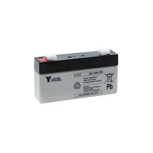 Y1.2-6 Yuasa Battery , Lead Acid 6V 1.2Ah , Yucel