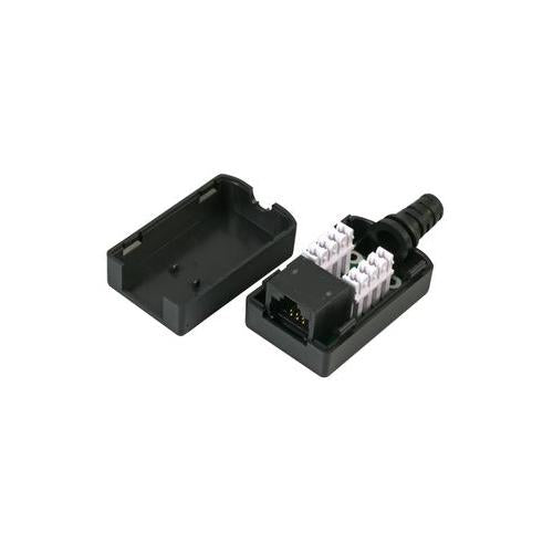 SILBLK Tuk Inline Socket , Rj45 , Cat6 , Black