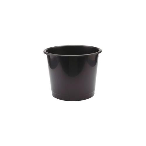 WASTE BIN PLASTIC BLACK , Q CONNECT , KF01124