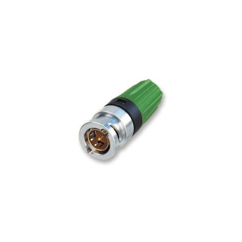 NBNC75BFG7. Neutrik Plug , BNC , Reartwist , Green