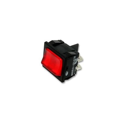 H8653VBNAC Arcolectric Switches Rocker Switch , DPST , Illum Red