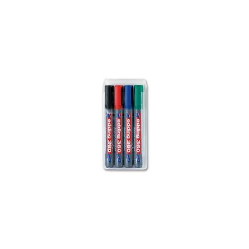 MARKERS, DRYWIPE WALLET OF 4 CH , EDDING , 363/4S