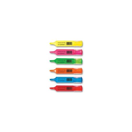HIGHLIGHT ASSORTED 6PK , Q CONNECT , KF01909