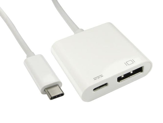 15cm USB type C to display port adaptor with pd function