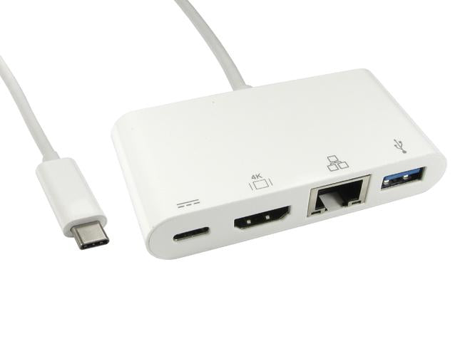 15cm USB type C to HDMIUSB & gigabit adaptor with pd function