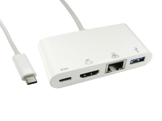 15cm USB type C to HDMIUSB & gigabit adaptor with pd function