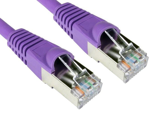 0.25 Metres cat6a sstp-LSOH patch cable snagless violet