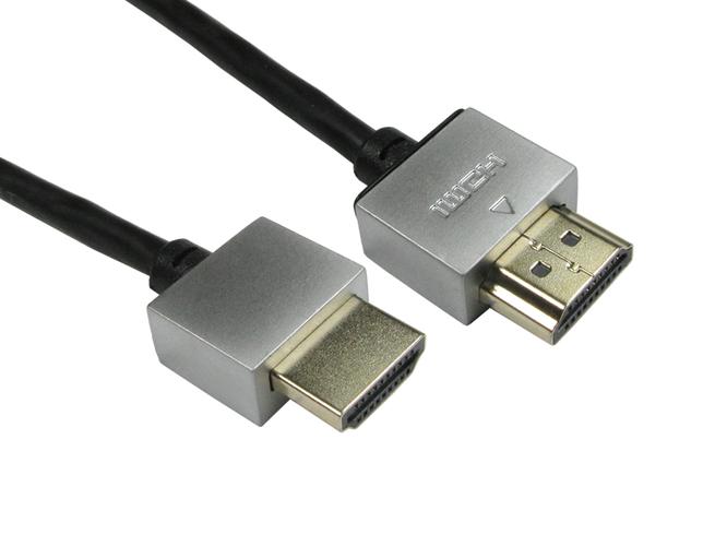 1 Metre Super Slim Soft HDMI Cable Lead 32Awg Black