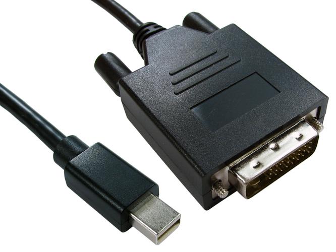 1 Metre Mini Display Port (M) to DVI-D (M) Cable Black