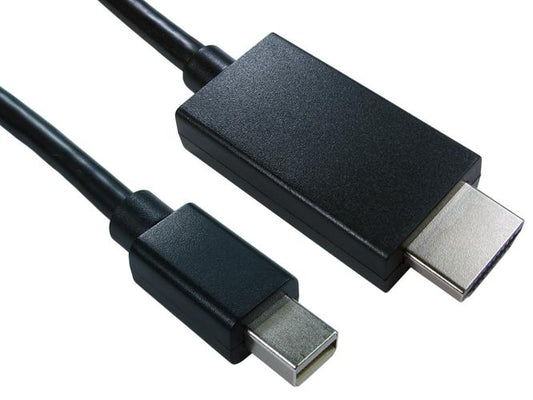 1 Metre Mini Display Port (M) to HDMI (M) Cable Black