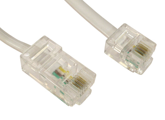 10mtr rj45 - rj11 white cable