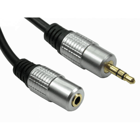 0.5m 3.5mm Male - Female Stereo Cable - Gold Connectors