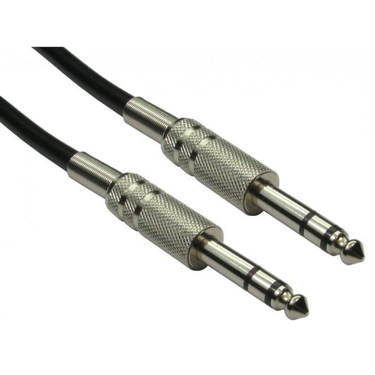 0.5m 6.35mm Male to Male Audio Cable - Nickel Connectors